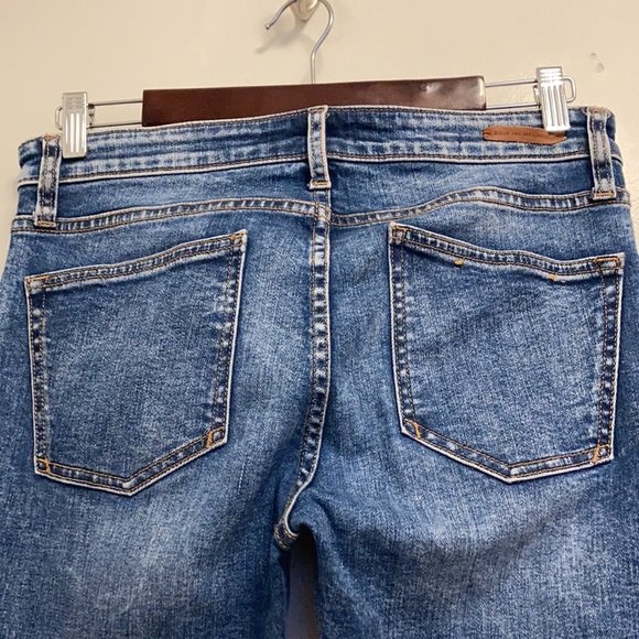 Pilcro Selvedge Slim Straight Blue Jeans Size 28 Distressed Light Stretch - Picture 5 of 14